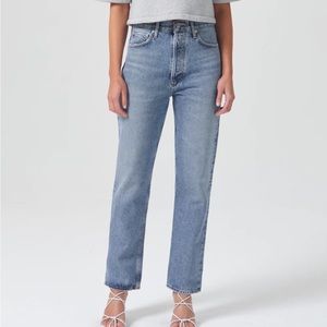 Agolde 90's Pinch Waist High Rise Straight Jeans size 31 color Navigate